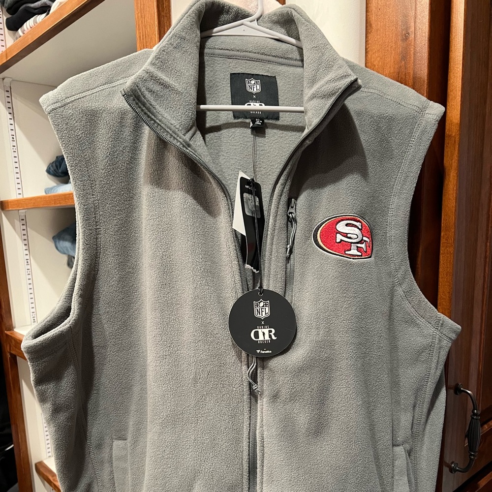 NFL San Francisco 49ers Darius Rucker gray vest XL